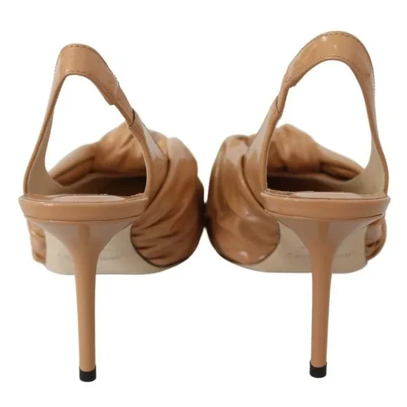 Jimmy Choo Caramel Brown Leather Annabell 85 Pumps - Picture 5 of 6